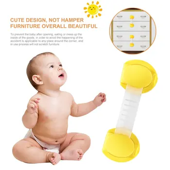 

Plastic Cabinet Door Fridge Door Drawer Cupboard Safety Lock Baby Kids Safety in the Refrigerator Cabinet Door Drawer Toilet