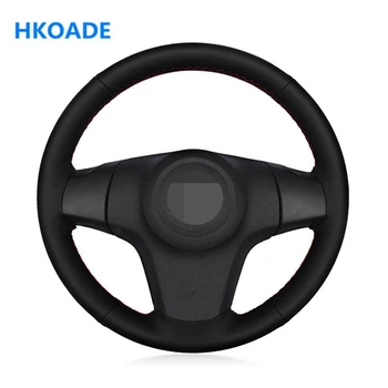 

DIY Black Genuine Leather Car Steering Wheel Cover For Chevrolet Niva 2009-2017 (3-Spoke) Vauxhall Corsa (D) Opel Corsa (D)