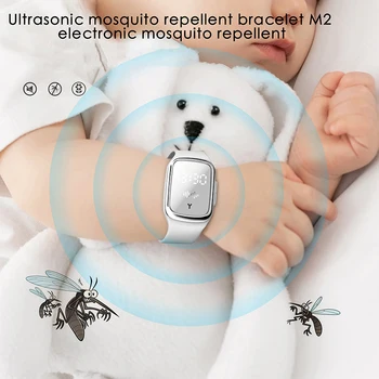 

Mosquito Repellent Bracelet Adult Kids Anti Mosquito Killer Ultrasonic Pest Insect Drive Wristband USB Charging Watch Repellents
