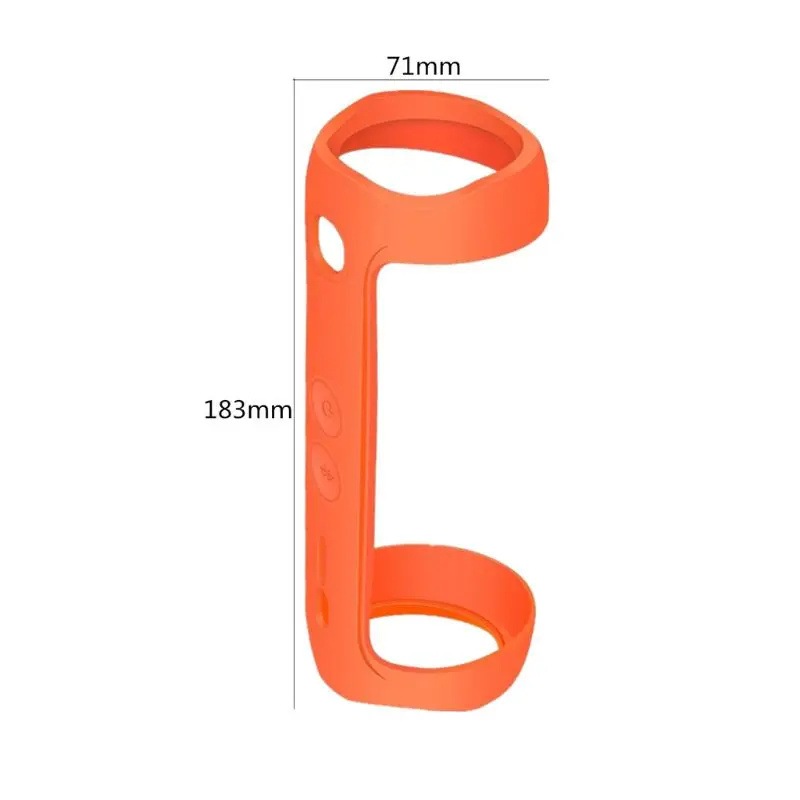 Силиконовый защитный чехол с карабином для флип 5 bluetooth-динамиков - Цвет: Orange