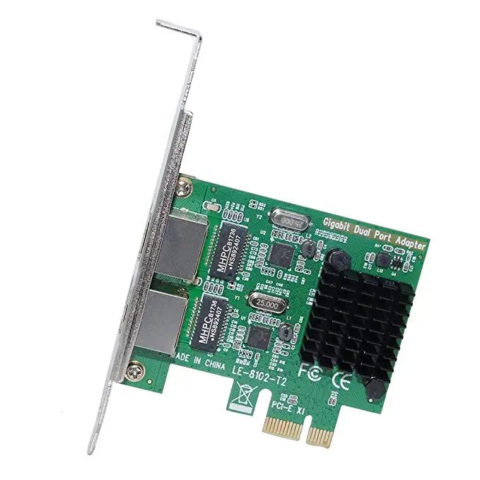 LEORY SSU 8120-T2 2 порта 1000 Мбит/с Gigabit Ethernet PCI-E сетевая карта PCI Express RJ45 LAN адаптер плата расширения для настольного ПК