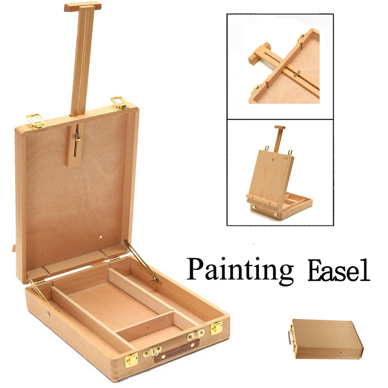RUOPOTY Painting by number Tool Easel Multifunctional Artist Paint Supply Wood Table Retractable Box Board | Дом и сад