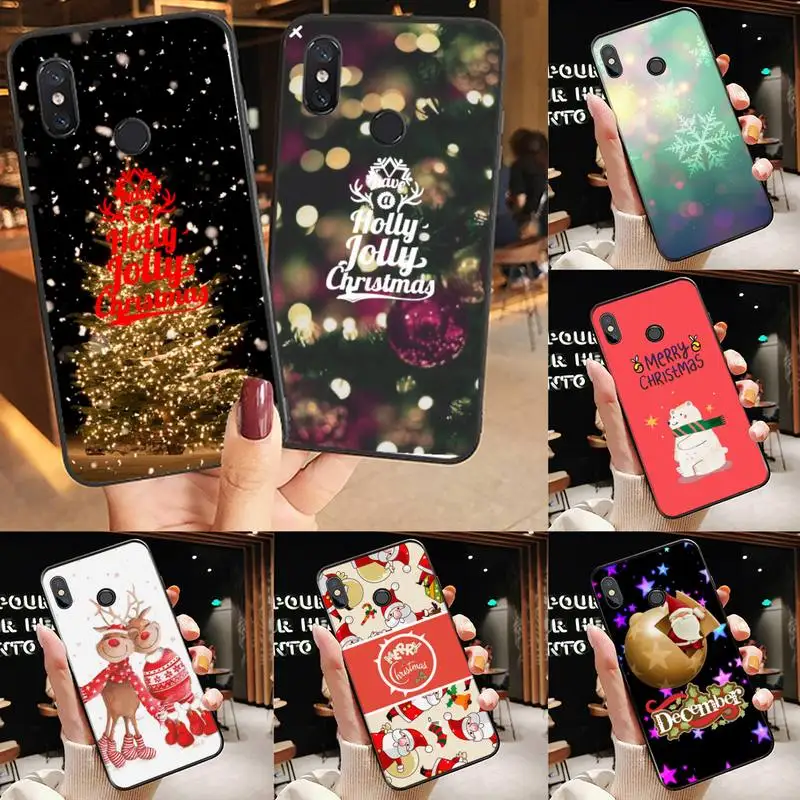 

New Year Christmas fashion funny cute Phone Case For Xiaomi Mi A1 A2 5 6 6PLUS 8 9 SE Lite MIX 2 2S MAX 2 3 Pocophone F1
