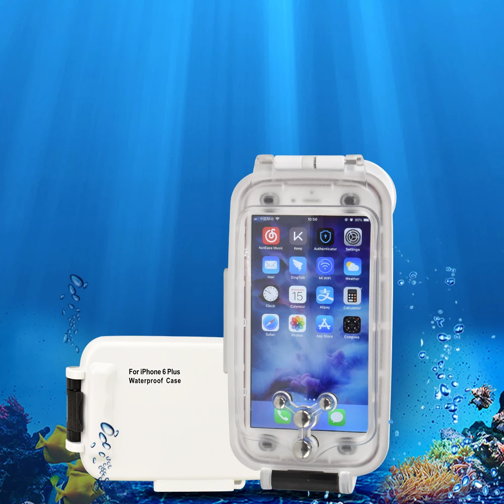 Водонепроницаемый чехол для телефона для iphone 6 плюс 40 м подводный дайвинг мобильный телефон защитная крышка корпуса 1 шт