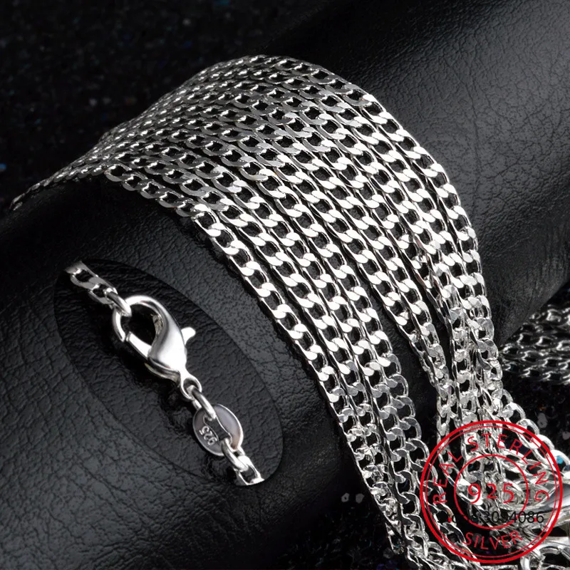 Stainless Steel Cuban Curb Chain Silver 16-30 Men Choker Necklace  3/5/7/9/11mm