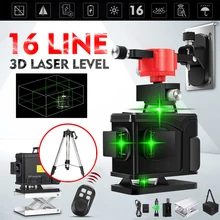 16 зеленых линий лазерный уровень+ штатив 3D самонивелирующийся 360 горизонтальный и вертикальный крест Открытый Мощный лазерный луч линии