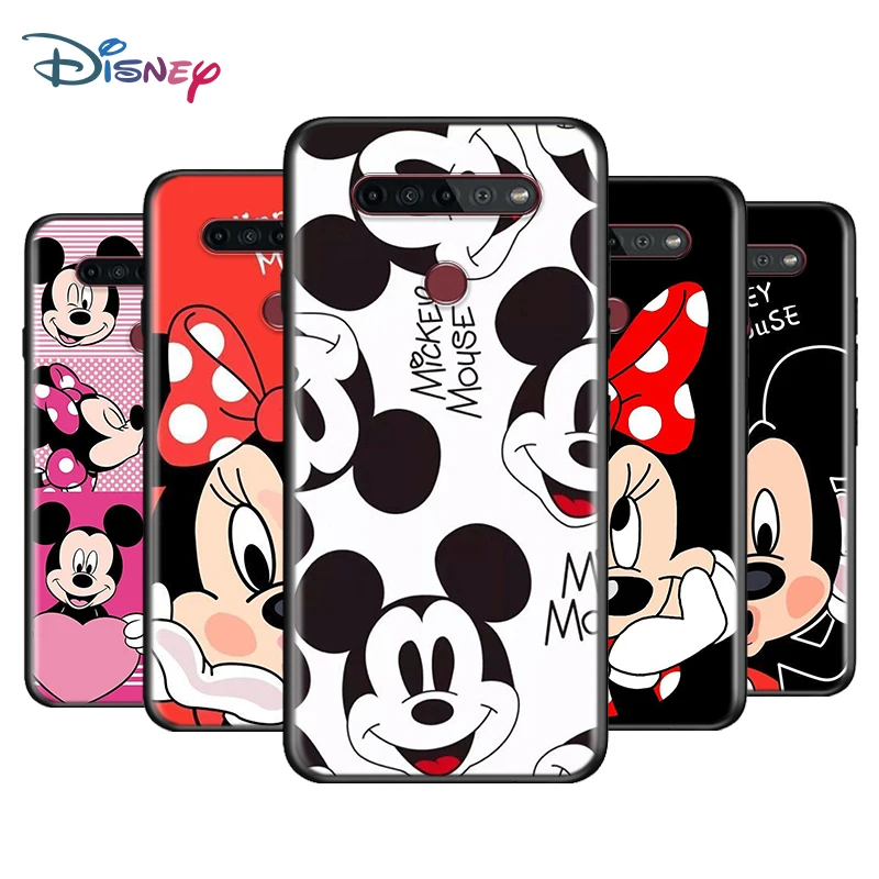 Черный мягкий с Микки-Маусом и Минни BFF для LG K92 K62 K52 K42 K31 K22 K71 K61 K51S K41S K30 K20 G8 G8S G8X ThinQ