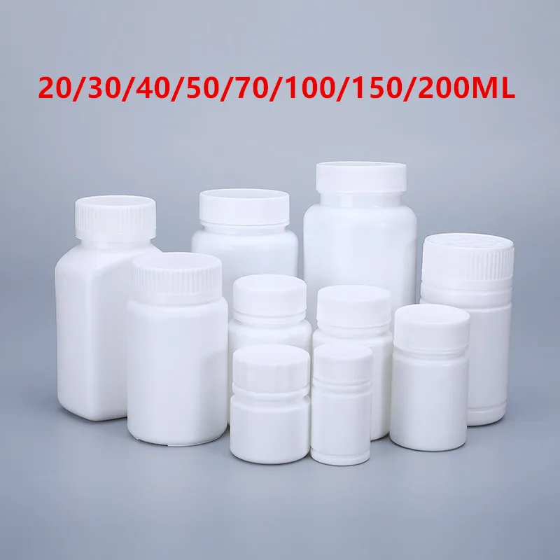 Refillable Bottles Medicine Storage Container 100Pcs 20ML Small Round Bottle With Screw Cap Medicine Pill Capsule Tablet Storage Container Vitamin Refillable Bottles