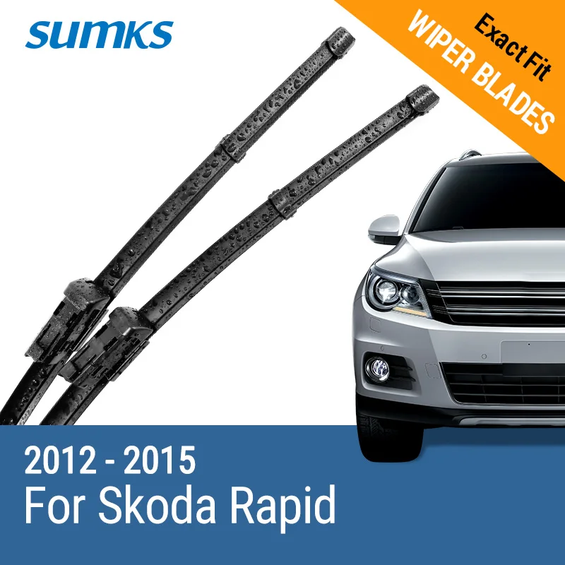 SUMKS стеклоочистителей для Skoda Rapid 24 &quotи 16&quot Fit тонкая кнопка оружия 2012 2013 2014 2015|wiper