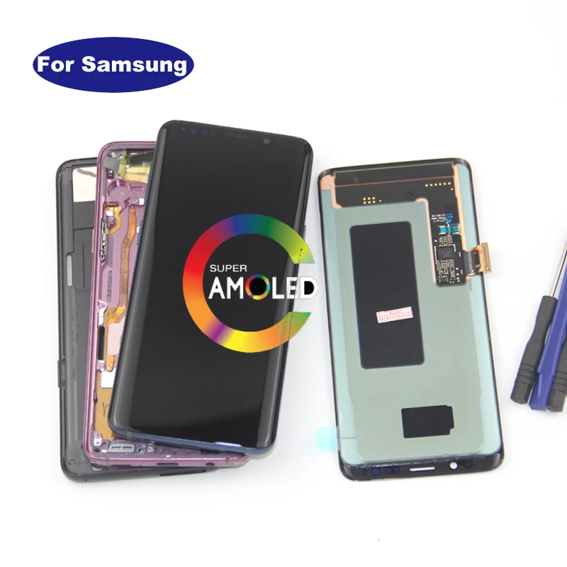 Супер Amoled ЖК дисплей для Samsung Galaxy s9 G960 дигитайзер сенсорный экран с рамкой в сборе