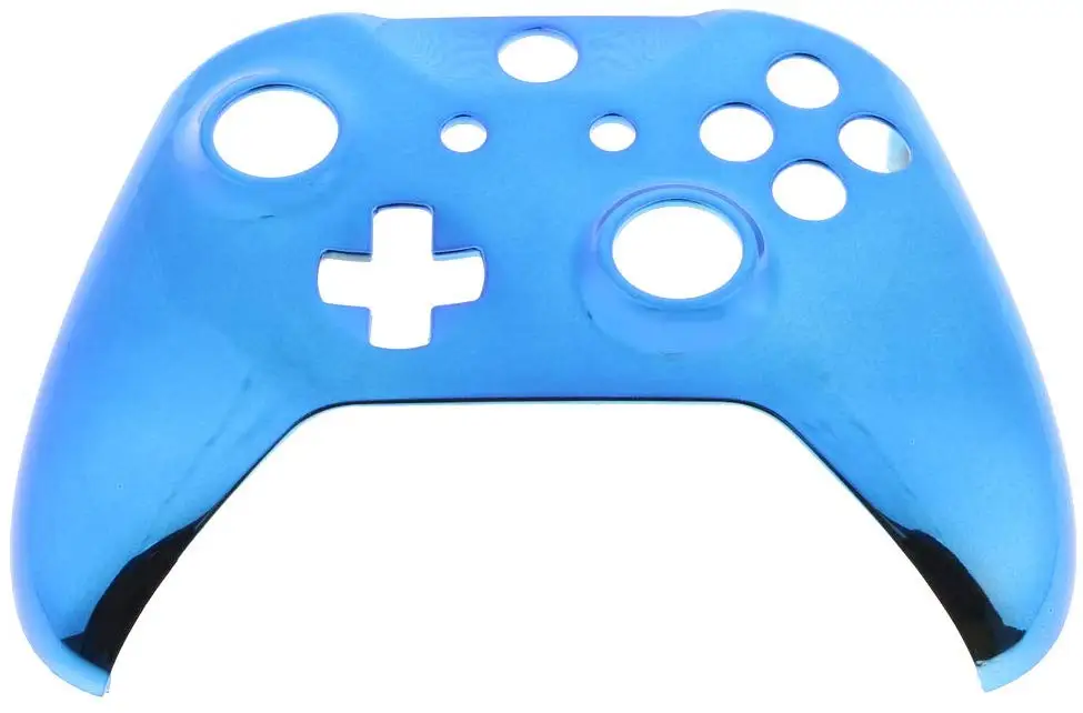 Хромированный передний корпус, чехол, Лицевая панель для microsoft Xbox One S и Xbox One X, Сменные запасные части для контроллера - Цвет: Light Blue