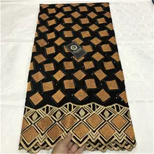 Ткань из Дубая африканская сухая кружевная ткань хлопок кружевная ткань Горячая швейцарская вуаль кружева в швейцарском стиле высокое качество 5 ярдов/партия