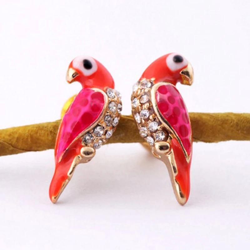 Стразы серьги-гвоздики в виде птицы для женщин классические серьги в виде птиц ювелирные изделия вечерние серьги в виде птиц