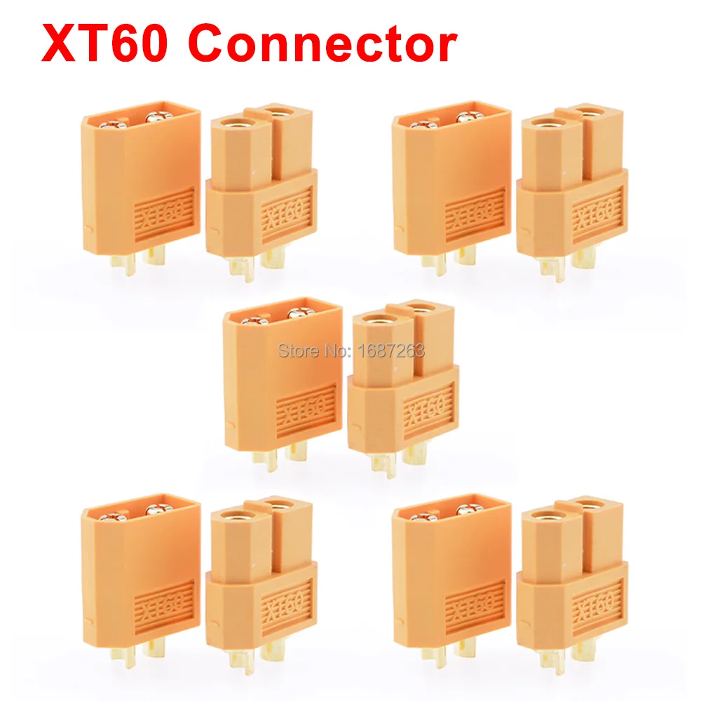 5pairs XT60 10 пар XT30 XT30U XT60 XT60H XT90 EC2 EC3 EC5 T разъем батареи набор мужской женский Позолоченный разъем типа "банан" для RC частей - Цвет: 5pairs XT60
