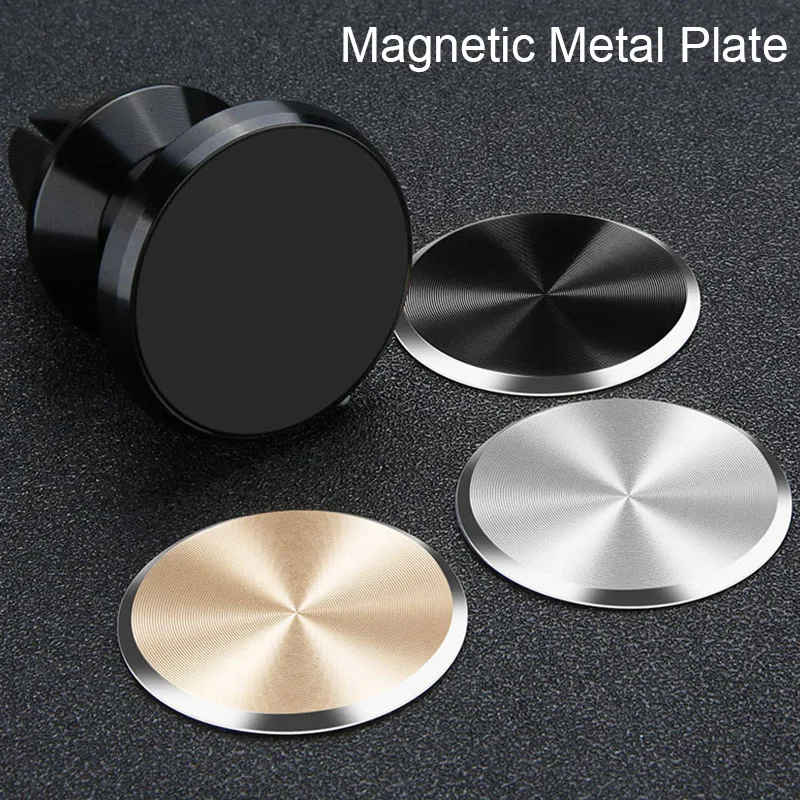 

Metal Plate Phone Holder Sticker on Xiaomi Redmi Note 6 Pro Glossy CD Vein Magnet Car Holder Mount Sheet for iPhone XR Xs Max