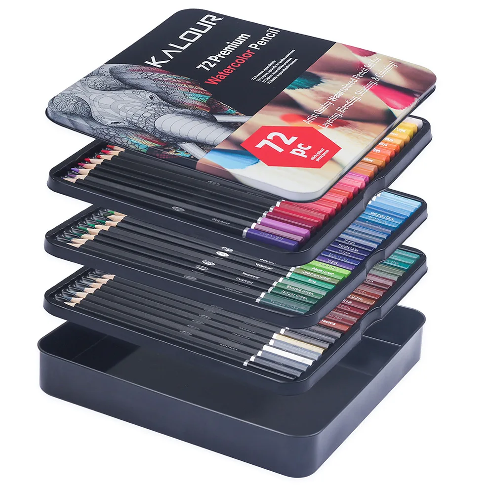 Castle Arts 72 Piece Colored Pencil Set in Zip Up Case