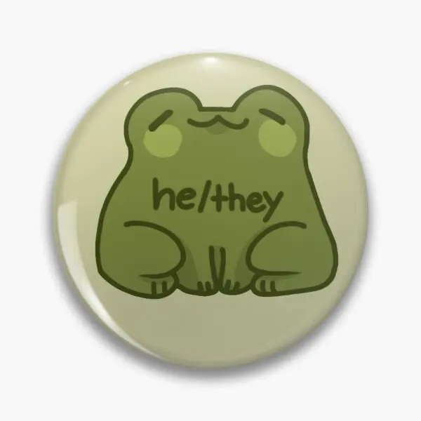 HeThey Frog Pronouns czg Soft Enamel Pin Cute Metal Lover Gift Collar Women Brooch Lapel Badge Cartoon Clothes Hat Decor | Дом и сад