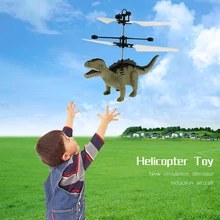 

Helicopter Dinosaur Toy with Sensor Hand Controlled Dinosaur Flying Toy USB Charging Helicopter Toy for Kids