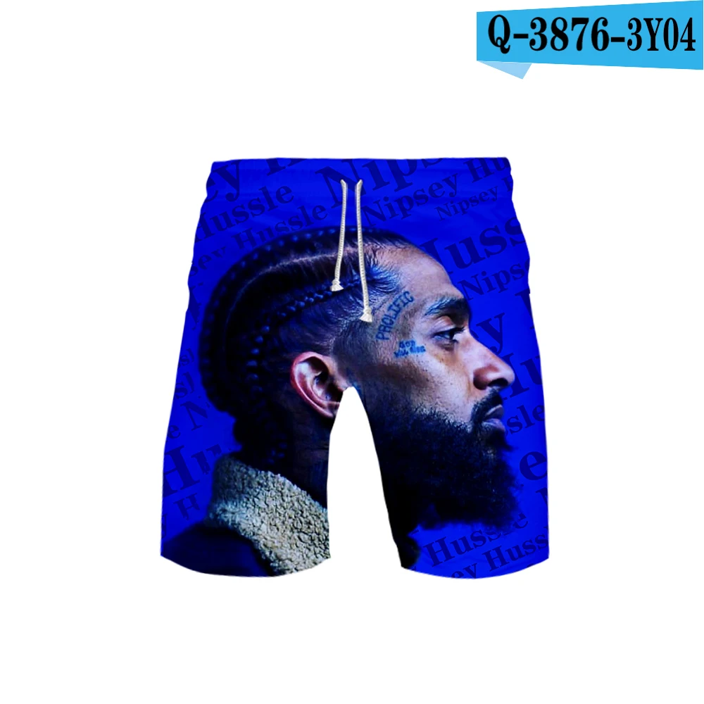 Пляжные шорты с 3D принтом Nipsey hussle новые летние быстросохнущие пляжные повседневные шорты в стиле хип-хоп для подростков пляжная одежда - Цвет: F