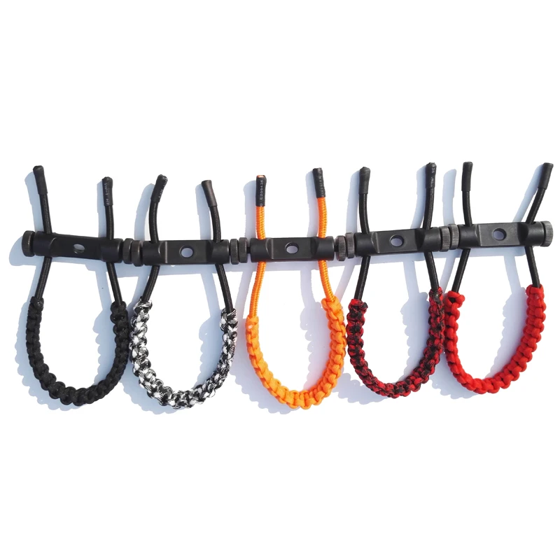1 Piece Archery Compound Bow Sling Adjustable Wrist Sling Braided Rope Fit For Adult Outdoor Shooting Hunting Accessories