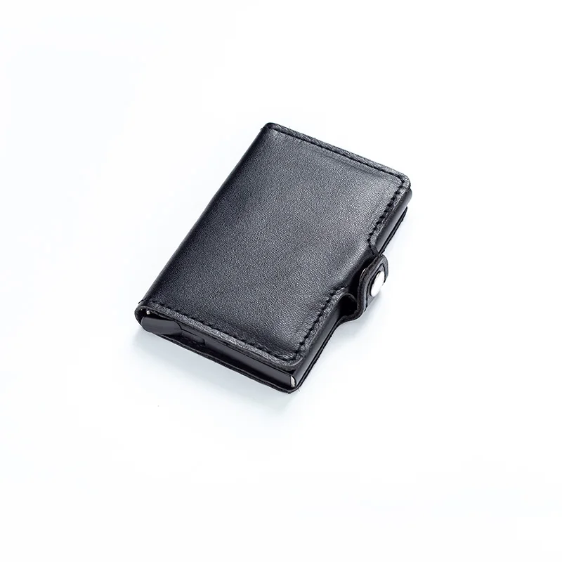 Дизайн, алюминиевый корпус, поддержка ID карт, rfid блок, мини magique portefeuille automat - Цвет: 2651-black