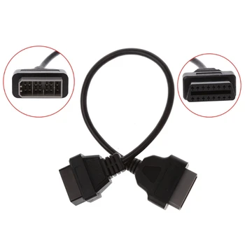

For Nissan 14 Pin Male to OBD2 Female 16 Pin Adapter Cable Car Diagnostic Tool