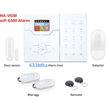 Новое английское французское меню HA-VGW Wifi gsm-сигнализация сигнализация Анти-Вор Умный дом Охранная сигнализация с большим цветным ЖК-дисплеем