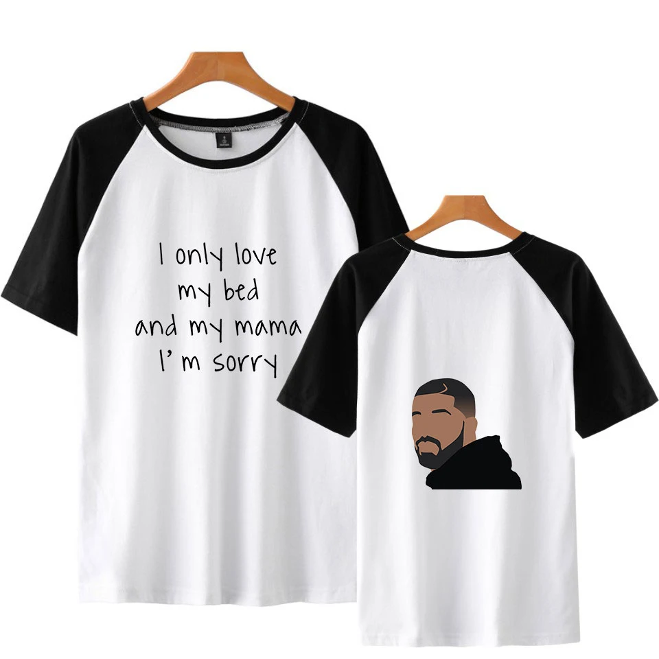 Personalized Print Tshirt drake print T-shirt splice  Men T shirt