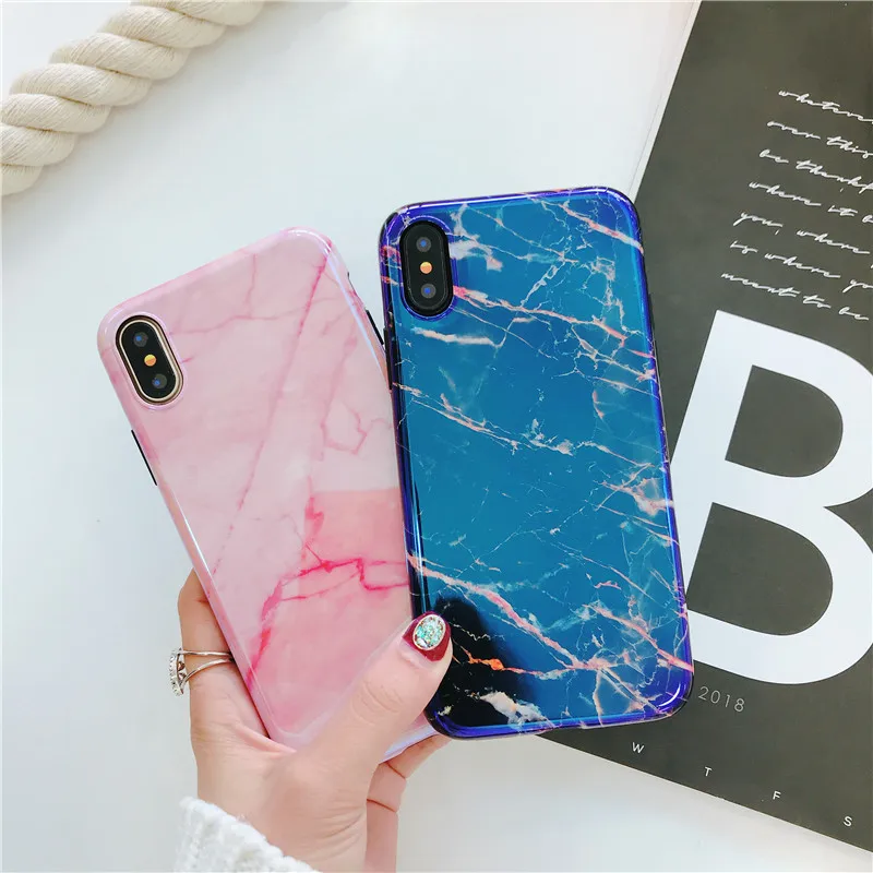 Мрамор камень гранит узор мягкий роскошный из ТПУ чехол для телефона Apple IPhone X XR XS