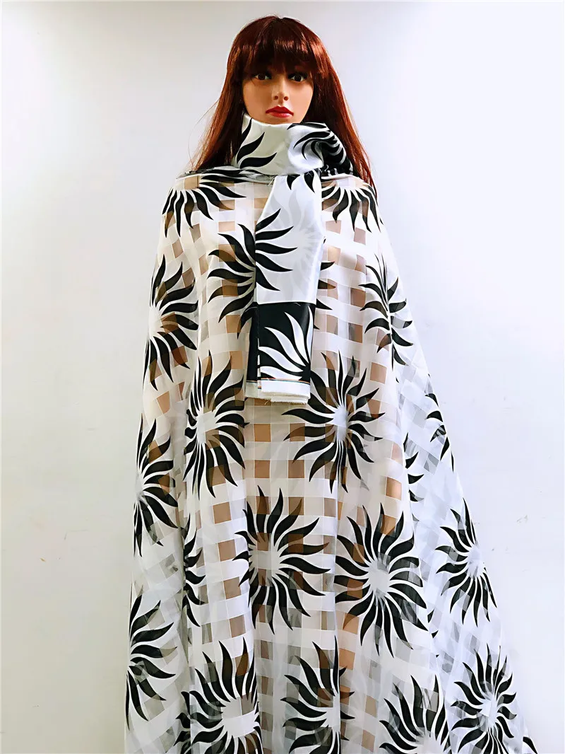 Африканская вощеная ткань принтом квадратного дизайна шелковая ткань органза шелк воск Анкара ткани для женщин платье