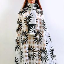 Африканская вощеная ткань принтом квадратного дизайна шелковая ткань органза шелк воск Анкара ткани для женщин платье