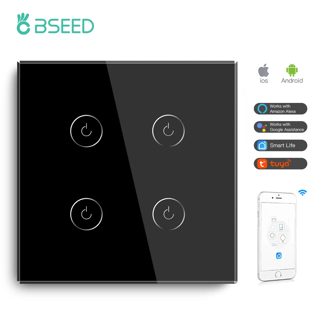 bseed 4 gang wifi light switch padrao da 01