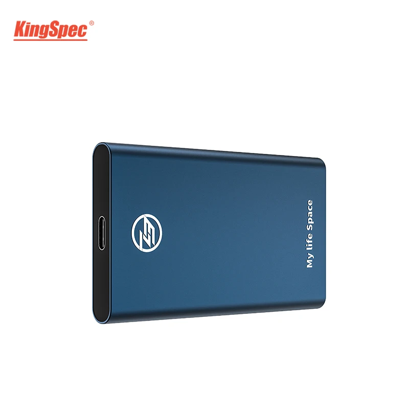 Внешний SSD накопитель KingSpec 512 ГБ синий Портативный на жестком диске 128 1 ТБ Type C USB3.1