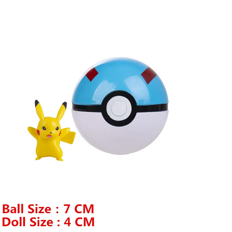 mecha godzilla toy Pokemon Pokeball With Cartoons Movie Anime Figure Pikachu Charmander Eevee Squirtle Vulpix Quality Pet Action Model Toys Gifts goku toys