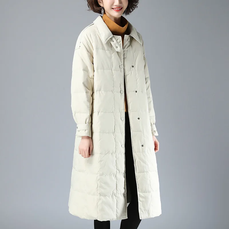 

Winter Fashion Elegant Trend Cool Mid-length Cotton-padded Clothes/Cotton Coat Solid Color Versatile Casual