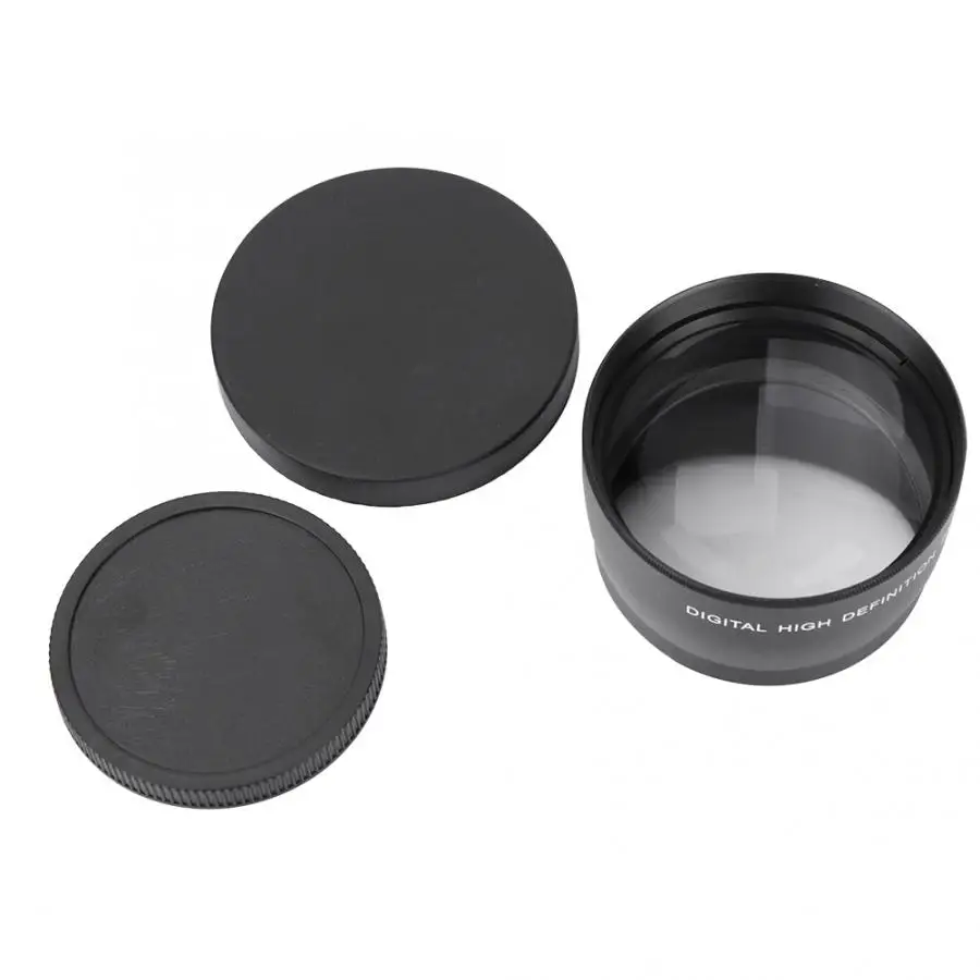 Camera Lens,55mm 2X Magnification HD Tele Converter Telephoto Lens Waterproof Scratch-proof Oil-proof for 55mm Mount Camera