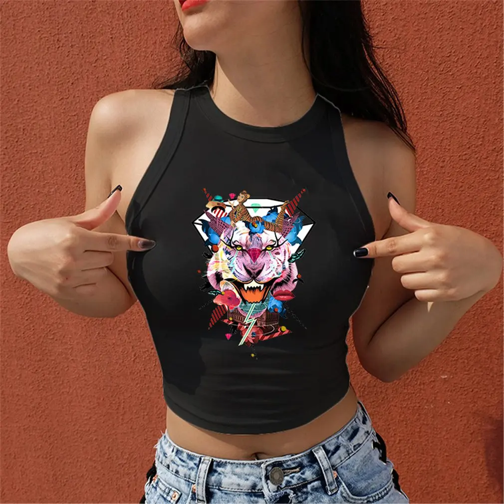 Lovely Woman Tiger Patch виниловая наклейка теплопередающая железная термопечать для футболок одежда аппликация эмблема нашивки