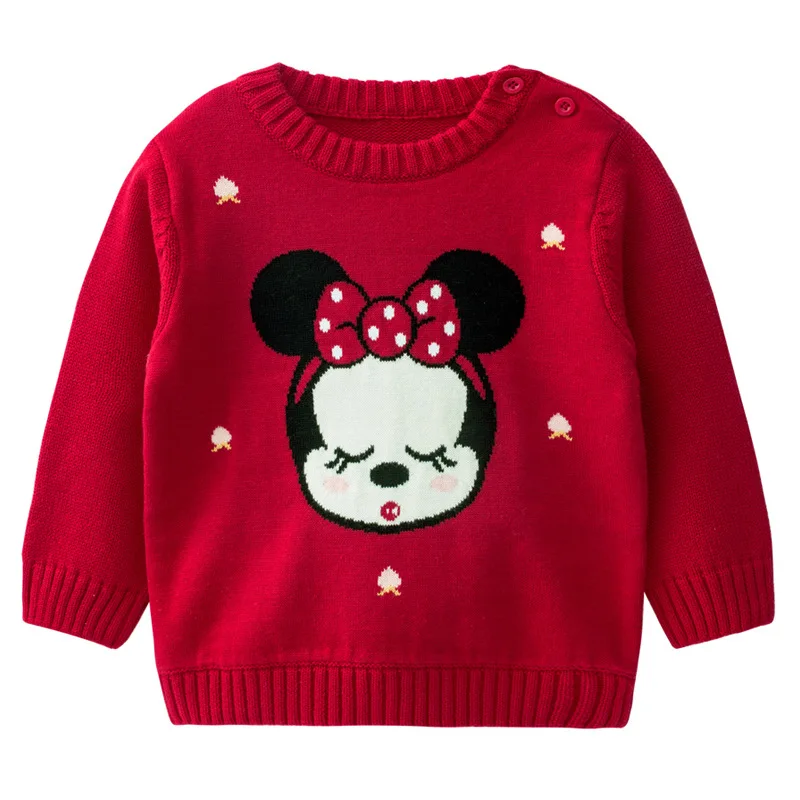 Детская одежда disney на осень и зиму, Nvbao, вязаный Топ с рукавами для детей, теплый и комфортный осенний свитер, Свитера для девочек