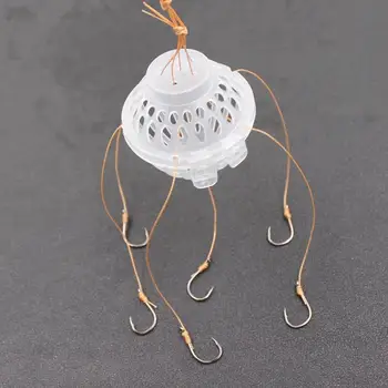 

3Pcs Hot Explosion Fishing Hooks Spherical Sea Box Monsters with Six Strong Carbon Steel Fishing Feeder Jig Head Accessories 8