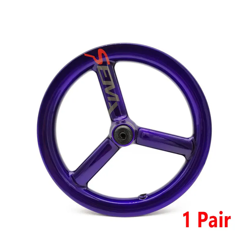 SEMA-3X T700 12 дюймов 203 tri-spoke углеродное колесо для детей балансировочный велосипед/мешалки/нажимной велосипед с 6802 подшипником лучшее качество - Цвет: Light purple 1pair