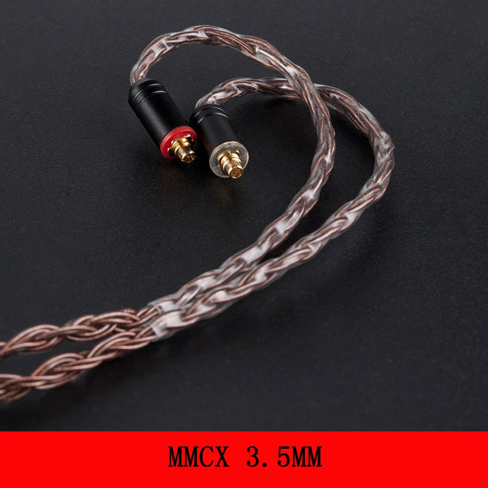 16 сердечник из чистой меди кабель с металлической 2pin/MMCX/QDC разъем Применение для ZS10 PRO ZSN PRO AS16 ZSN AS10 - Цвет: MMCX  3.5MM