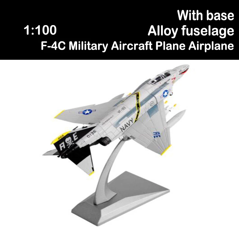 1/100 Scale F 4C Military Aircraft Plane Airplane Model Toy Adult Children Toys for Display Show