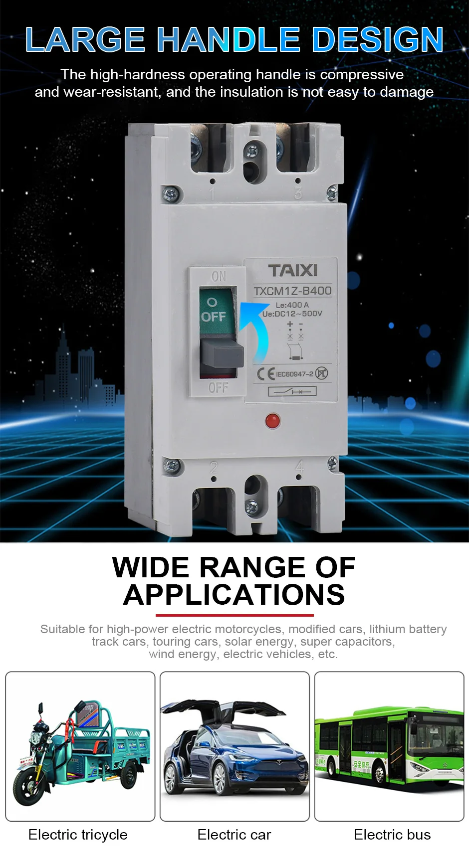disjuntor fotovoltaico 150a 200a 300a 400a 600a