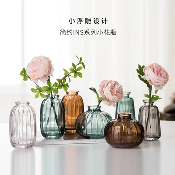 

Nordic Transparent Hydroponic Glass Vase Wedding Flowers Vase Home Decoration Accessories For Living Room Modern Mini Terrarium
