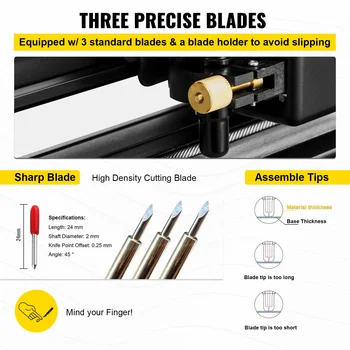SucceBuy 53Inch Vinyl Cutter Plotter Machine 1350mm Vinyl Cutting Plotter Signmaster LCD Screen for DIY Advertising Label Making 6