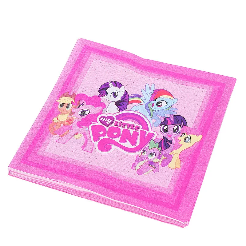 My Little Pony вечерние тематическая вечеринка на день рождения украшения одноразовая посуда соломинки бумажные тарелки чашки, ребенок, душ день детей