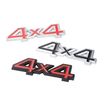 

4x4 Number Car Front Grille Emblem 3D Decal Badge Sticker Nameplate Metal Replacement Auto Decoration Decal Styling