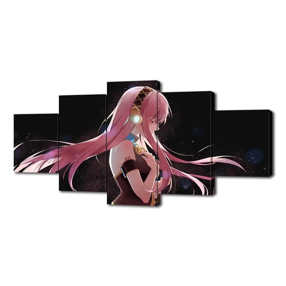 Modern Canvas Painting Anime Vocaloid Megurine Luka Posters and Prints Wall Art Picture for Living Room Home Decor with Framed | Дом и сад