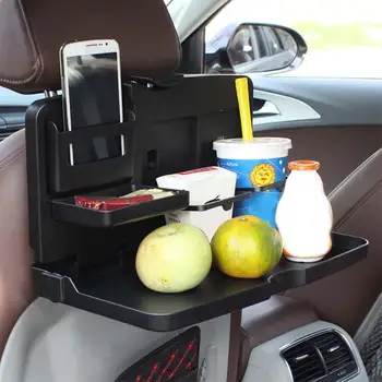 

Auto Car Back Seat Folding Table Drink Food Cup Tray Holder Stand Desk Laptop Dinning Organiser Rack Accessories