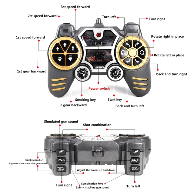 LCF 1:18 2.4G German Leopard 2A6 Military Tank Model RC Battle Tank Toy with Smoke Sound Light Effect 5